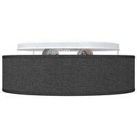 Plafondlamp vlakke montage &Oslash; 38 cm E27 stof zwart 2