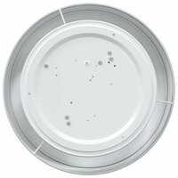 Plafondlamp vlakke montage &Oslash; 38 cm E27 stof grijs 3