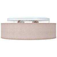Plafondlamp vlakke montage &Oslash; 38 cm E27 stof taupe 2