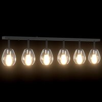 Plafondlamp met verstelbare glazen lampenkap E27 antraciet 7