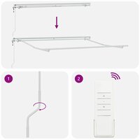 Luifel automatisch uitschuifbaar 300x250 cm zwart 8