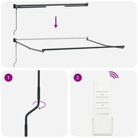 Luifel automatisch uitschuifbaar 300x250 cm rood 8