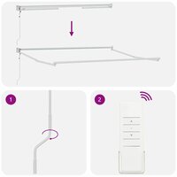 Luifel automatisch uitschuifbaar Groen en Geel 350x250 cm 8