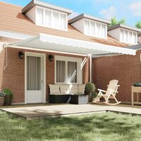 Luifel automatisch uitschuifbaar 450x300 cm wit 2