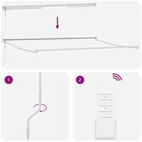 Luifel automatisch uitschuifbaar 450x300 cm groen en geel 8