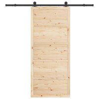 Schuifdeur Bruin 80 x 208 cm Massief grenenhout 3