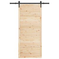 Schuifdeur Bruin 80 x 208 cm Massief grenenhout 3
