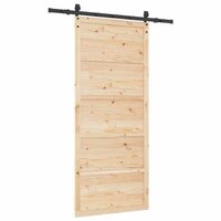 Schuifdeur Bruin 80 x 208 cm Massief grenenhout 5