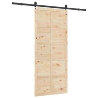 Schuifdeur Bruin 80 x 208 cm Massief grenenhout 5