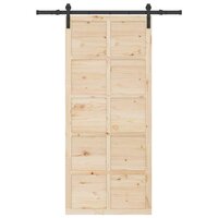 Schuifdeur Bruin 80 x 208 cm Massief grenenhout 3