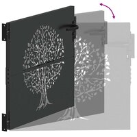 Tuinpoort Anders Zwart 100 x 100 cm Poedergecoat staal 8