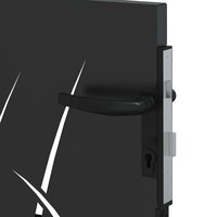 Tuinpoort met slot Zwart 105 x 100 cm Poedergecoat staal 6