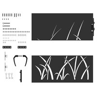 Tuinpoort met slot Zwart 105 x 100 cm Poedergecoat staal 7