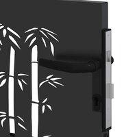 Tuinpoort Anders met slot Zwart 105 x 100 cm Poedergecoat staal 6