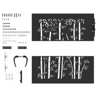 Tuinpoort Anders met slot Zwart 105 x 100 cm Poedergecoat staal 7