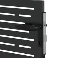 Tuinpoort Zwart 105 x 100 cm Poedergecoat staal 6