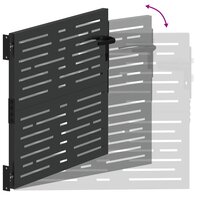 Tuinpoort Zwart 105 x 100 cm Poedergecoat staal 8