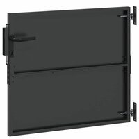 Tuinpoort met slot Zwart 105 x 100 cm Poedergecoat staal 5