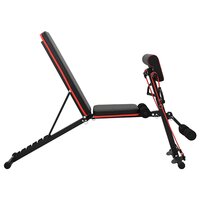 Verstelbare Halterbank met Weerstandsbanden 150 kg Zwart Staal 3