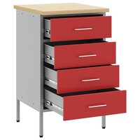 Werkbank 50x55x85 cm staal rood 3