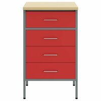 Werkbank 50x55x85 cm staal rood 5