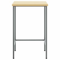 Werkbank 55x55x85 cm staal en bewerkt hout grijs 3