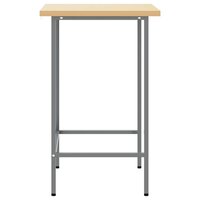 Werkbank 55x55x85 cm staal en bewerkt hout grijs 4