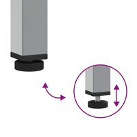 Werkbank 55x55x85 cm staal en bewerkt hout grijs 5