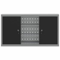 Gereedschapskast wandmontage pegboard 100x20x55 cm staal zwart 6