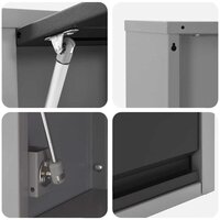 Gereedschapskast wamdmontage met gasliftdeur 50x25x35 cm zwart 7