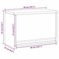 Gereedschapskast wamdmontage met gasliftdeur 50x25x35 cm zwart 8