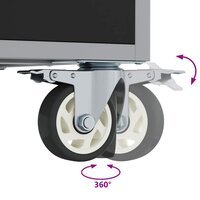 Gereedschapskast met wielen en slot 75x45x85 cm staal zwart 8