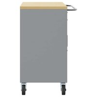 Gereedschapskast met wielen en slot 75x45x85 cm staal zwart 6