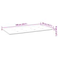 Roze Tuinbank Kussen - 100x50x4 cm, Oxford Stof 5