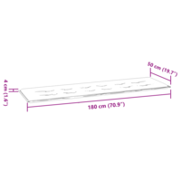 Tuinbankkussen 200x50x4 cm bladpatroon oxford stof 5