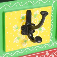 Wandkapstok met 4 Haken 80x25x2 cm Massief Mango &amp; Samengesteld Hout 6