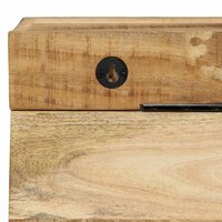 Kapstok met schap wandgemonteerd massief mangohout en metaal 8