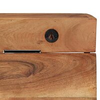 Kapstok met schap wandgemonteerd massief acaciahout en metaal 8