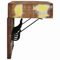 Kapstok met schap wandgemonteerd gerecycled hout en metaal 4