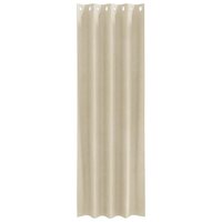 Gordijnen 2 st verduisterend met ringen fluweel cr&egrave;mekleurig 2