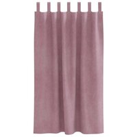 Gordijnen 2 st verduisterend met lussen fluweel donkerroze 2