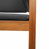 Hoektuinstoel met kussens massief acaciahout 6