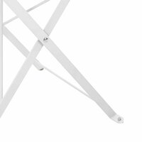 Tuinstoelen 2 st inklapbaar staal wit 7