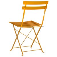 Tuinstoelen 2 st inklapbaar staal mosterdgeel 6