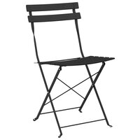 Tuinstoelen 2 st inklapbaar staal antraciet 3