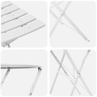 3-delige Bistroset inklapbaar staal wit 7