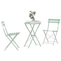 3-delige Bistroset inklapbaar staal lichtmint 2