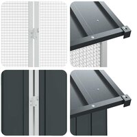 Vogelvoli&egrave;re met uitbreiding Antraciet 310x640x247 cm Staal 7