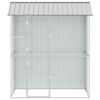 Vogelvoli&egrave;re Grijs 215x110x247 cm Staal 5