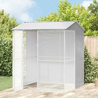 Vogelvoli&egrave;re Grijs 215x210x247 cm Staal 2